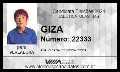 Candidato GIZA 2024 - JABOTICATUBAS - Eleições