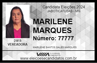 Candidato MARILENE MARQUES 2024 - JABOTICATUBAS - Eleições