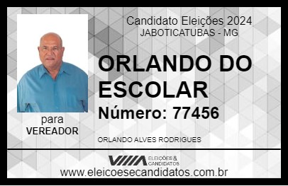 Candidato ORLANDO DO ESCOLAR 2024 - JABOTICATUBAS - Eleições