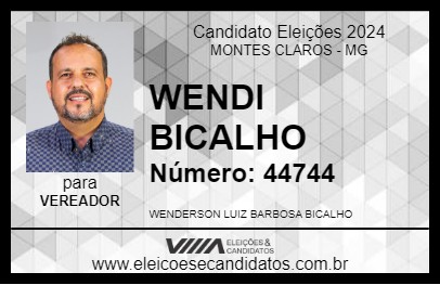 Candidato WENDI BICALHO 2024 - MONTES CLAROS - Eleições