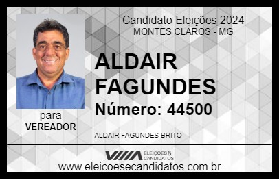 Candidato ALDAIR FAGUNDES 2024 - MONTES CLAROS - Eleições