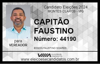 Candidato CAPITÃO FAUSTINO 2024 - MONTES CLAROS - Eleições