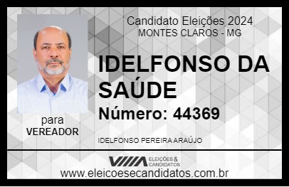 Candidato IDELFONSO DA SAÚDE 2024 - MONTES CLAROS - Eleições