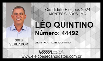 Candidato LÉO QUINTINO 2024 - MONTES CLAROS - Eleições