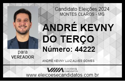 Candidato ANDRÉ KEVNY DO TERÇO 2024 - MONTES CLAROS - Eleições