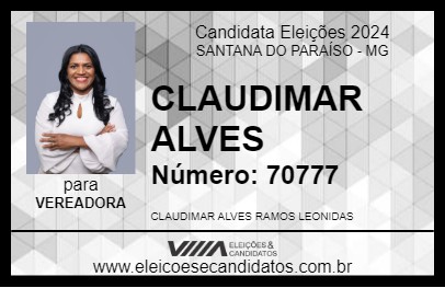 Candidato CLAUDIMAR ALVES 2024 - SANTANA DO PARAÍSO - Eleições