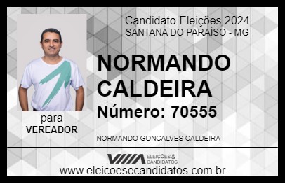 Candidato NORMANDO CALDEIRA 2024 - SANTANA DO PARAÍSO - Eleições