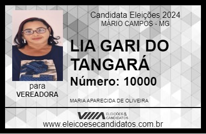 Candidato LIA GARI DO TANGARÁ 2024 - MÁRIO CAMPOS - Eleições