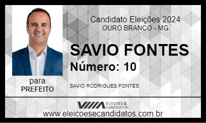 Candidato SAVIO FONTES 2024 - OURO BRANCO - Eleições