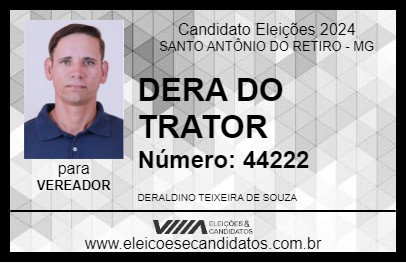 Candidato DERA DO TRATOR 2024 - SANTO ANTÔNIO DO RETIRO - Eleições