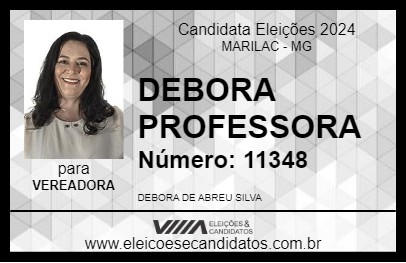 Candidato DEBORA PROFESSORA 2024 - MARILAC - Eleições