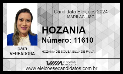 Candidato HOZANIA 2024 - MARILAC - Eleições