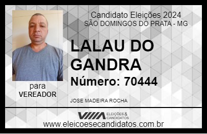 Candidato LALAU DO GANDRA 2024 - SÃO DOMINGOS DO PRATA - Eleições