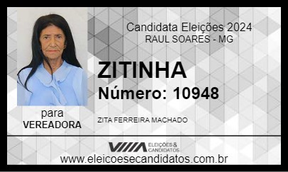 Candidato ZITINHA 2024 - RAUL SOARES - Eleições