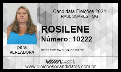 Candidato ROSILENE 2024 - RAUL SOARES - Eleições