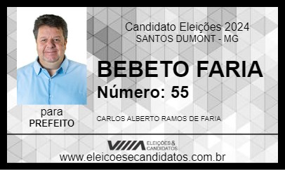 Candidato BEBETO FARIA 2024 - SANTOS DUMONT - Eleições