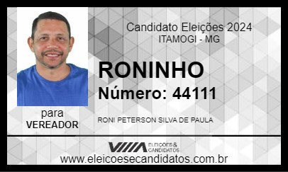 Candidato RONINHO 2024 - ITAMOGI - Eleições