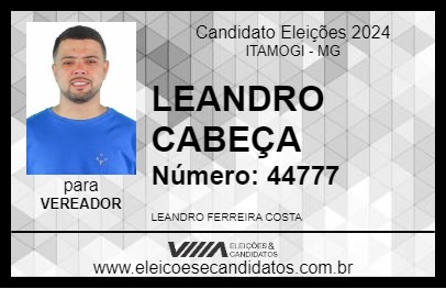 Candidato LEANDRO CABEÇA 2024 - ITAMOGI - Eleições