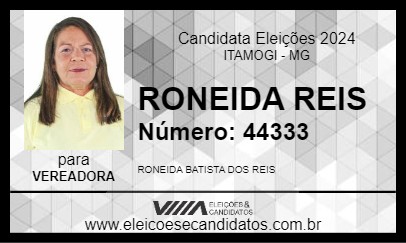 Candidato RONEIDA REIS 2024 - ITAMOGI - Eleições