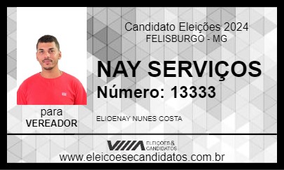 Candidato NAY SERVIÇOS 2024 - FELISBURGO - Eleições