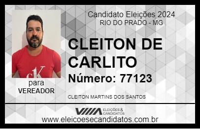 Candidato CLEITON DE CARLITO 2024 - RIO DO PRADO - Eleições