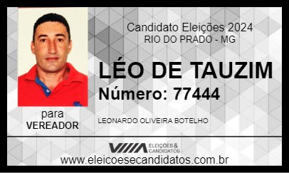 Candidato LÉO DE TAUZIM 2024 - RIO DO PRADO - Eleições