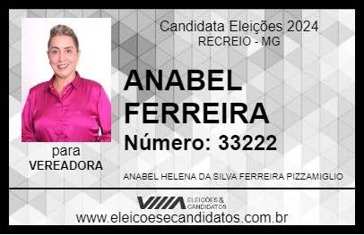 Candidato ANABEL FERREIRA 2024 - RECREIO - Eleições