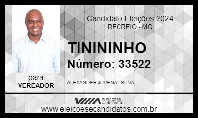 Candidato TINININHO 2024 - RECREIO - Eleições