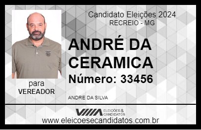 Candidato ANDRÉ  DA CERAMICA 2024 - RECREIO - Eleições