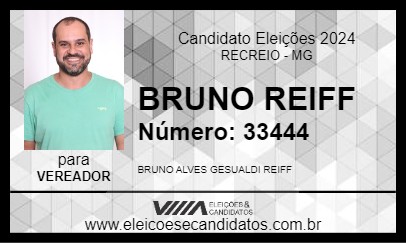 Candidato BRUNO REIFF 2024 - RECREIO - Eleições