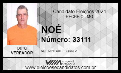 Candidato NOÉ 2024 - RECREIO - Eleições