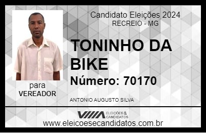 Candidato TONINHO DA BIKE 2024 - RECREIO - Eleições