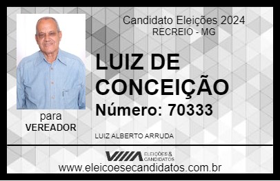 Candidato LUIZ DE CONCEIÇÃO 2024 - RECREIO - Eleições