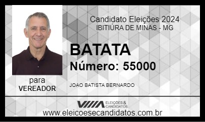 Candidato BATATA 2024 - IBITIÚRA DE MINAS - Eleições