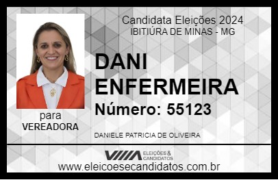 Candidato DANI ENFERMEIRA 2024 - IBITIÚRA DE MINAS - Eleições