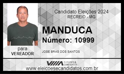 Candidato MANDUCA 2024 - RECREIO - Eleições