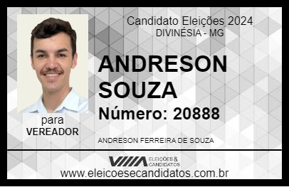 Candidato ANDRESON SOUZA 2024 - DIVINÉSIA - Eleições