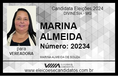 Candidato MARINA ALMEIDA 2024 - DIVINÉSIA - Eleições