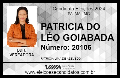 Candidato PATRICIA DO LÉO GOIABADA 2024 - PALMA - Eleições