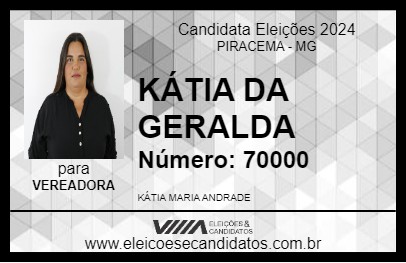 Candidato KÁTIA ANDRADE 2024 - PIRACEMA - Eleições