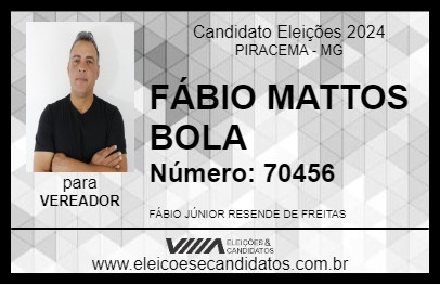 Candidato FÁBIO MATTOS BOLA 2024 - PIRACEMA - Eleições