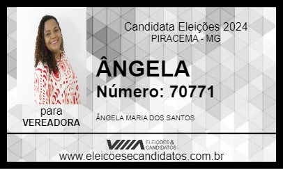 Candidato ÂNGELA 2024 - PIRACEMA - Eleições