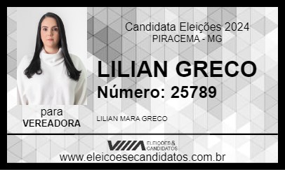 Candidato LILIAN GRECO 2024 - PIRACEMA - Eleições