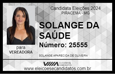 Candidato SOLANGE DA SAÚDE 2024 - PIRACEMA - Eleições