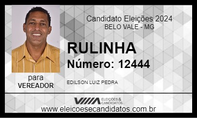 Candidato RULINHA 2024 - BELO VALE - Eleições