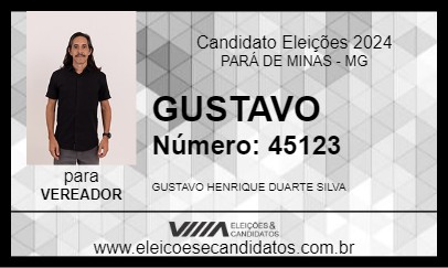 Candidato GUSTAVO 2024 - PARÁ DE MINAS - Eleições