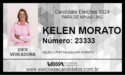 Candidato KELEN MORATO 2024 - PARÁ DE MINAS - Eleições