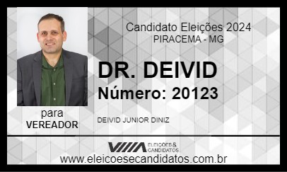 Candidato DR. DEIVID 2024 - PIRACEMA - Eleições