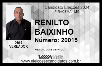 Candidato RENILTO BAIXINHO 2024 - PIRACEMA - Eleições