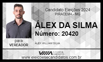 Candidato ÁLEX DA SILMA 2024 - PIRACEMA - Eleições